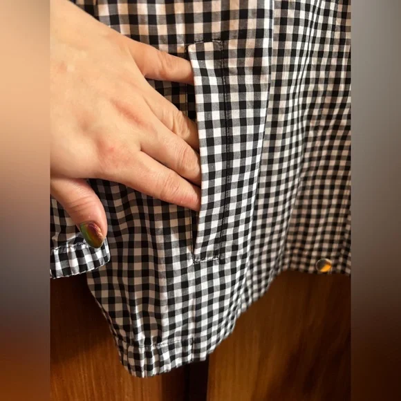 EUC Vintage CJ Banks Black & White Gingham Check Cotton Jacket | Women’s Plus 2X - Picture 12 of 16